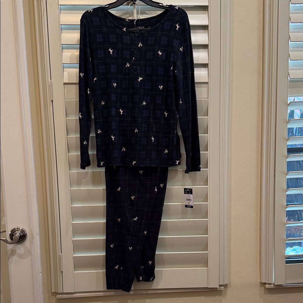 Ralph Lauren Black Label Navy Pajama Set & Dogs